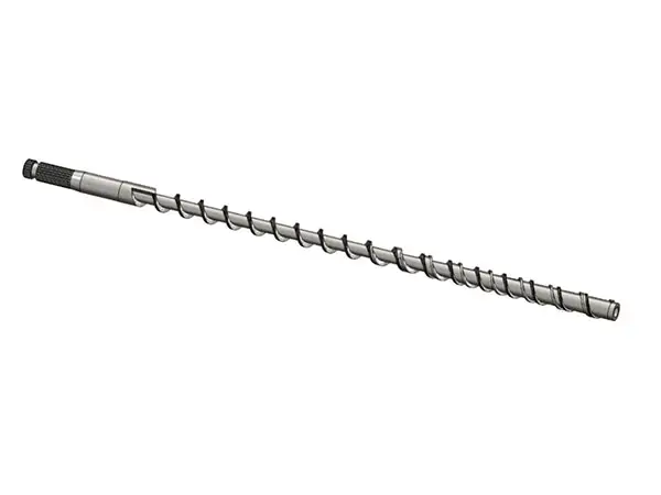 INJECTION MOLDING SCREW WITH BARRIER-OPEN PROFILE