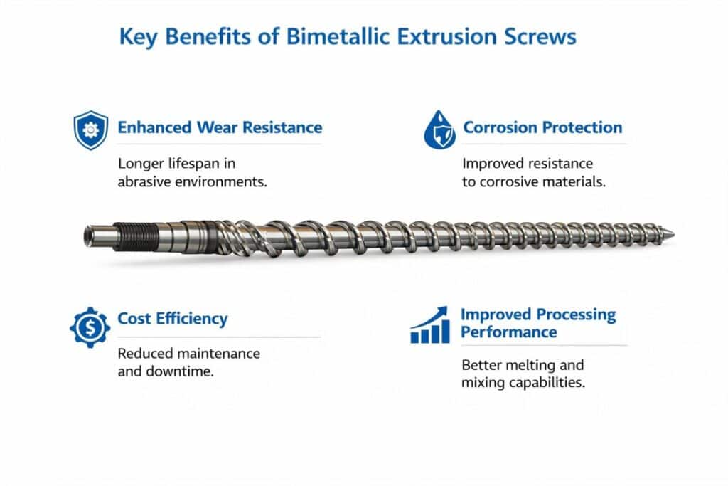 Key benefits of bimetallic screw