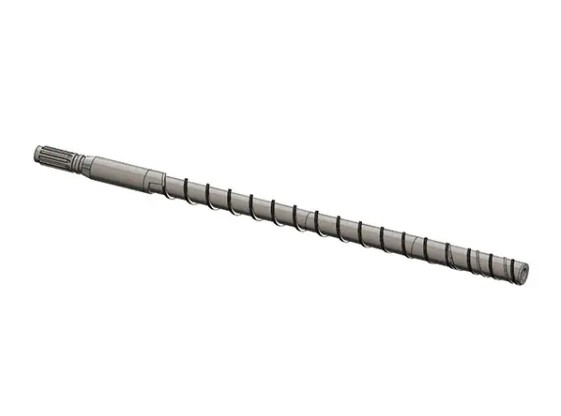 Injection screw with barrier - closed Profile