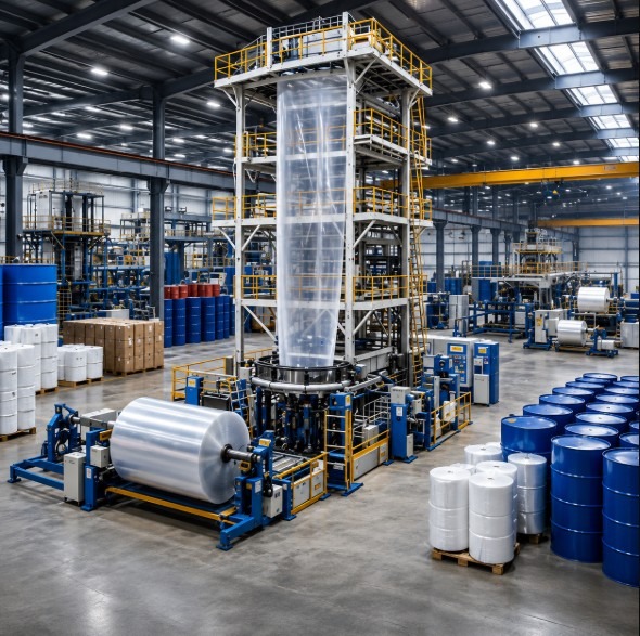 Mono Layer Blown Film Plant Extrusion Screw Barrel application | Kaivanya Extrusion Technik Mono Layer Blown Film Plant Extrusion Screw Barrel application | Kaivanya Extrusion Technik | Kaivanya Extrusion Technik