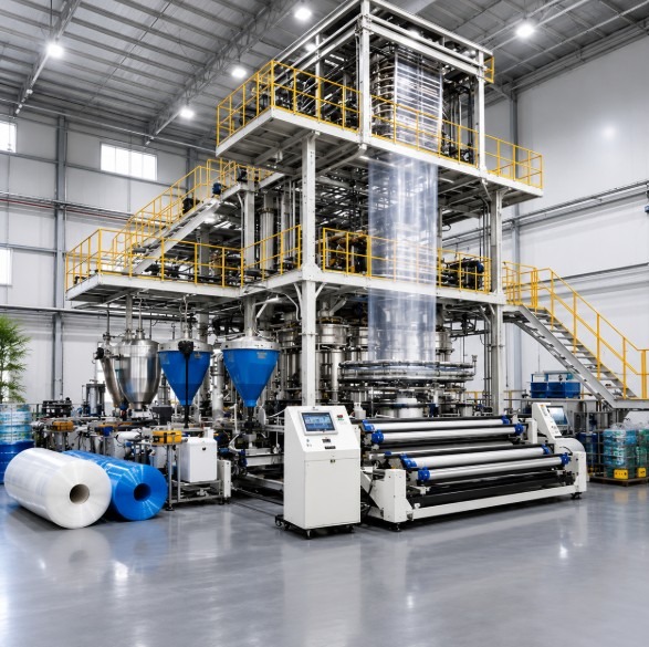 Multi Layer Blown Film Plant Extrusion Screw Barrel Application | Kaivanya Extrusion Technik Multi Layer Blown Film Plant Extrusion Screw Barrel Application | Kaivanya Extrusion Technik | Kaivanya Extrusion Technik