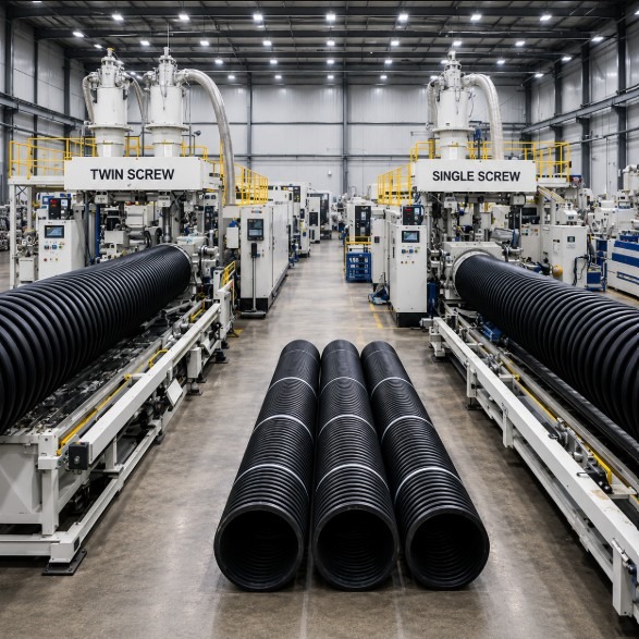 Twin-Single Screw Pipe Plant Extrusion screw barrel Application | Kaivanya Extrusion Technik Twin-Single Screw Pipe Plant Extrusion screw barrel Application | Kaivanya Extrusion Technik | Kaivanya Extrusion Technik